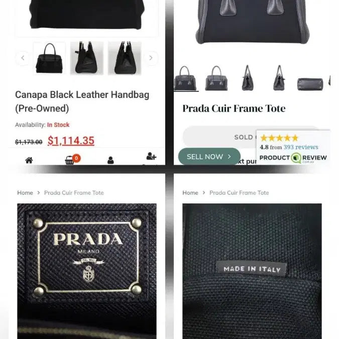 [BUNJANG] Prada Black Tote Bag / 프라다 블랙 토트백
