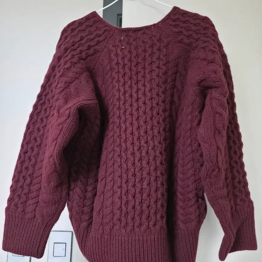 [BUNJANG] Songlabel Superfine Wool Cable Knit Sweater / 쏭라벨 슈퍼파인 울 케이블 니트