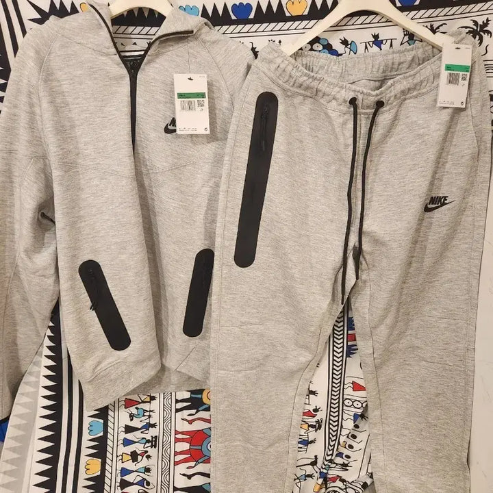 [BUNJANG] Nike Tech Fleece Gray Set / 나이키 테크 플리스 그레이색상 상하의 세트