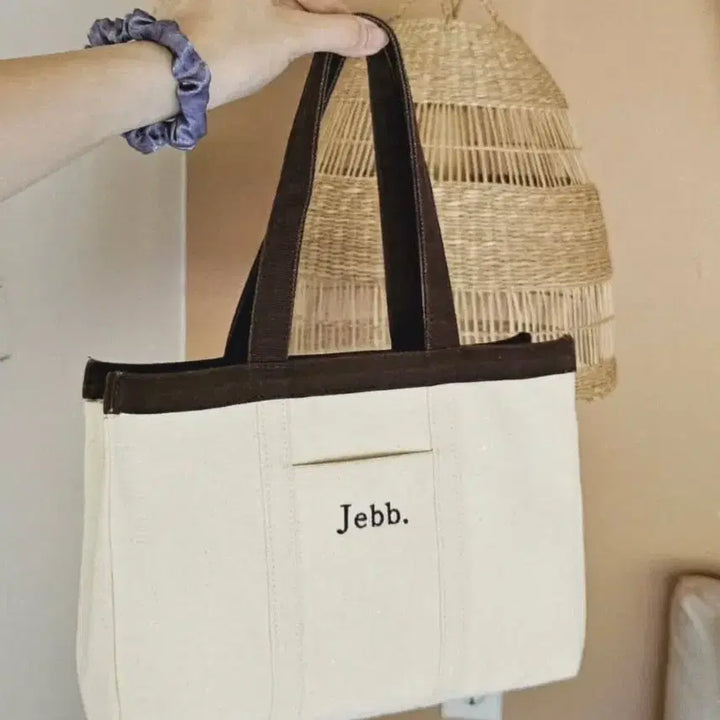 [BUNJANG] Jebb Ivory Canvas Mini Eco Bag / Jebb (젭) 아이보리 캔버스 미니 에코백 팝니다 :)