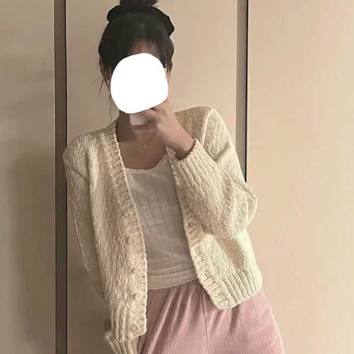 [BUNJANG] Mulet Ivory Cotton Cardigan / 뮤렛 코튼 가디건 아이보리 메리엔