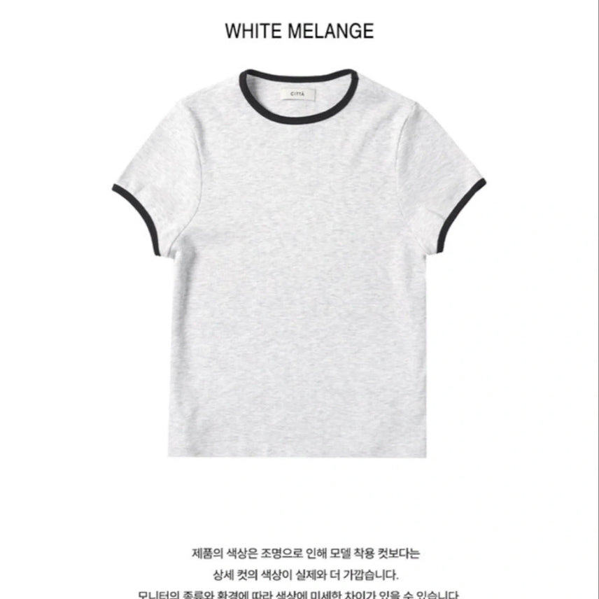[SOLD OUT] CITTA 링거 반팔티 (FREE/GRAY)