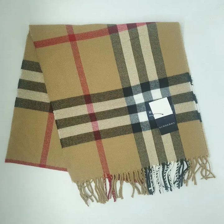 [BUNJANG] Burberry Camel Stripe Merino Wool Scarf / 버버리 머플러 90%메리노울 카멜스트라이프