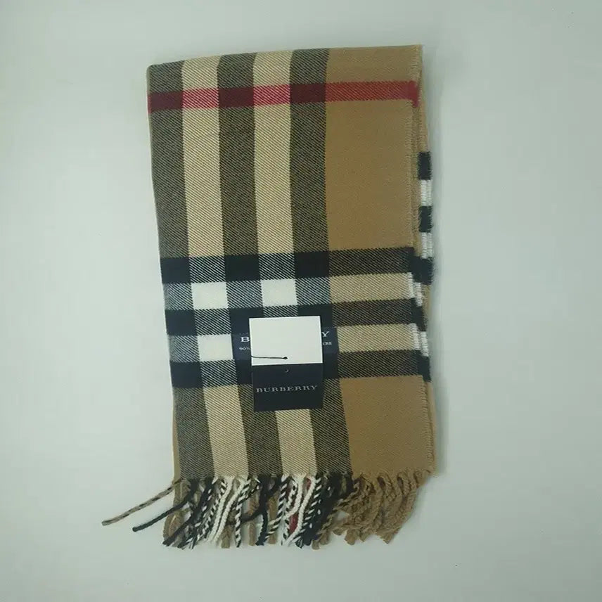 [BUNJANG] Burberry Camel Stripe Merino Wool Scarf / 버버리 머플러 90%메리노울 카멜스트라이프