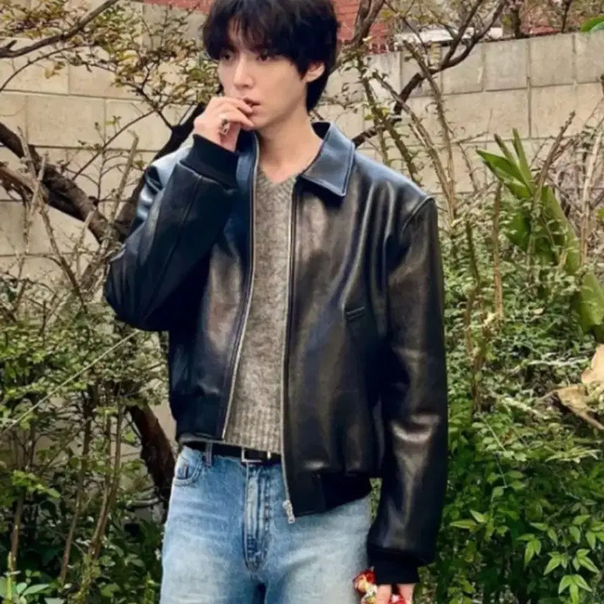 [BUNJANG] RECTO Ben Goat Leather Jumper Jacket / [새상품] 렉토 Ben 벤 밴 고트 레더 점퍼 자켓 블랙