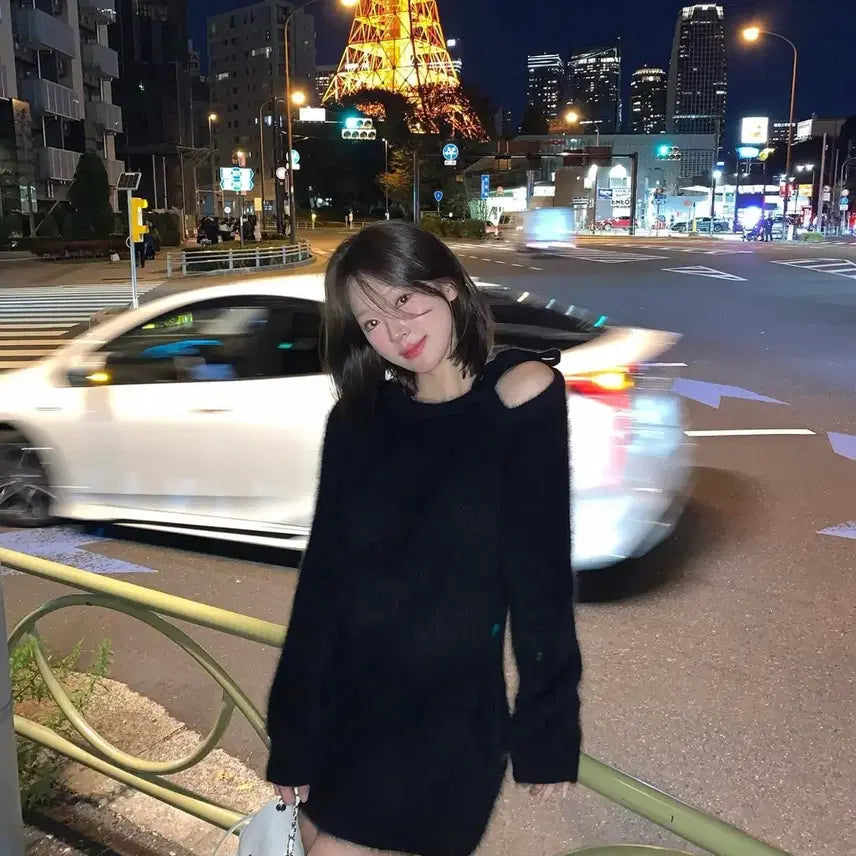 [BUNJANG] Sober Shop Angora Ribbon Dress / (새상품)소버샵 앙고라 리본 원피스