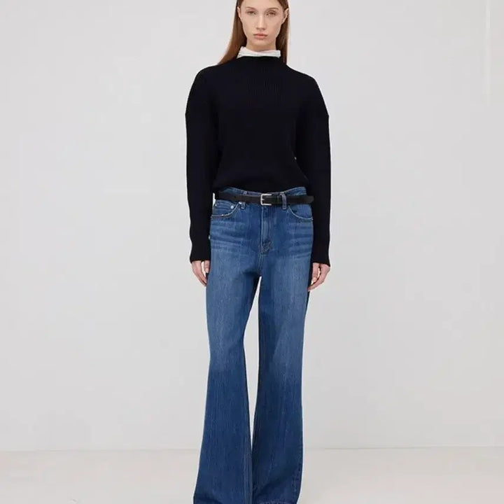 [BUNJANG] Habeck Fine Wool Mock Neck Knit / 하베크 울 니트 Silky fine wool mock neck knit