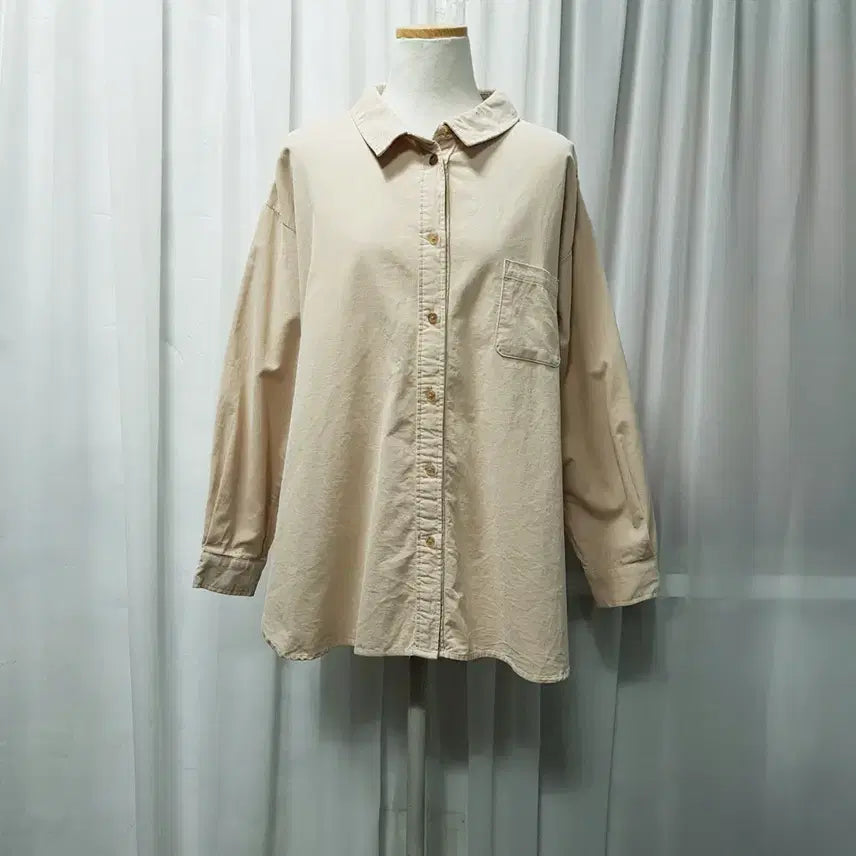 [BUNJANG] Corduroy Oversized Shirt / 빈티지 골덴 박시 모리걸 하구미룩 코듀로이 긴팔 셔츠 여F C1198