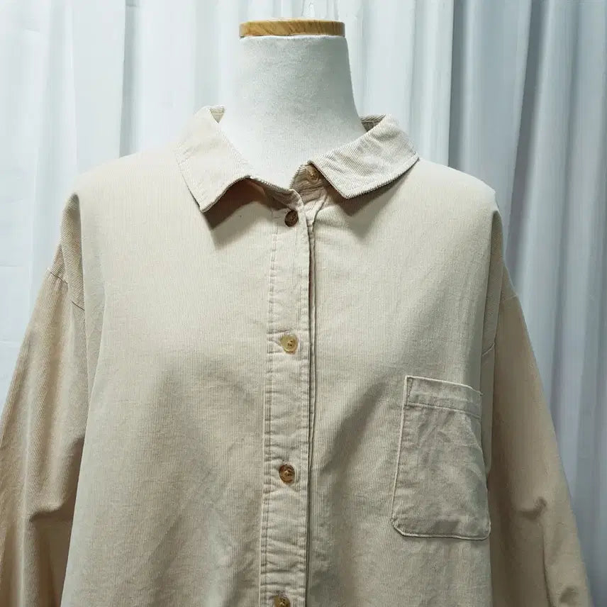 [BUNJANG] Corduroy Oversized Shirt / 빈티지 골덴 박시 모리걸 하구미룩 코듀로이 긴팔 셔츠 여F C1198