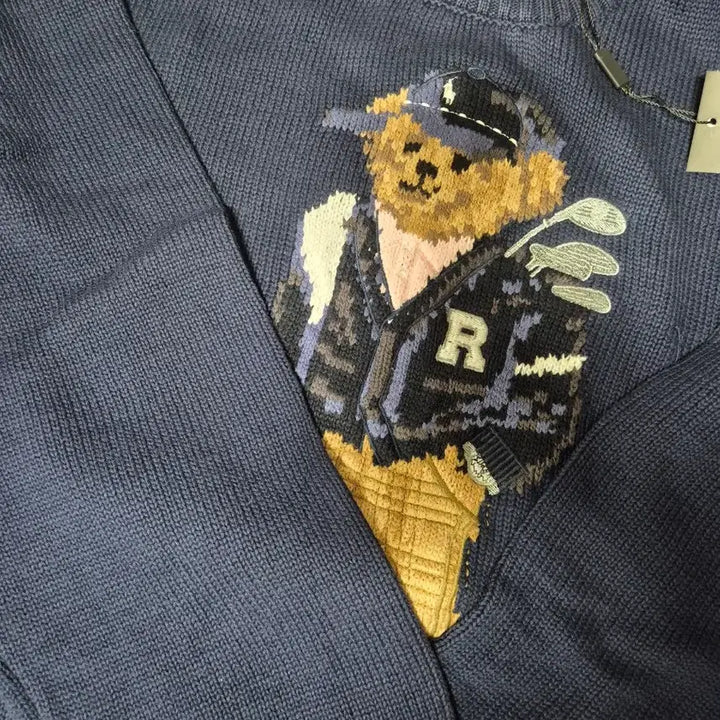 [BUNJANG] RLX Ralph Lauren Bear Knit Navy XL / RLX 랄프로렌  베어 니트 네이비 XL (새상품)