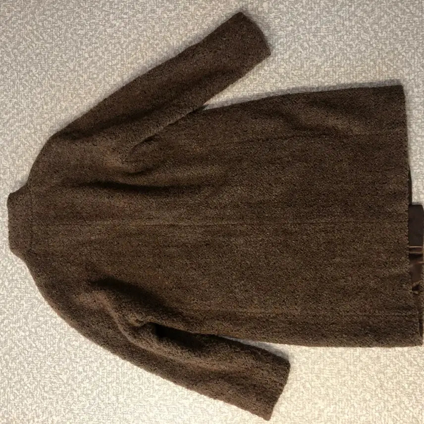 [BUNJANG] ISAE Alpaca Boucle Teddy Coat - Brown / 이새 ISAE 알파카 부클 초코맛 테디 코트 브라운 겨울 자연주의 쿠앤크