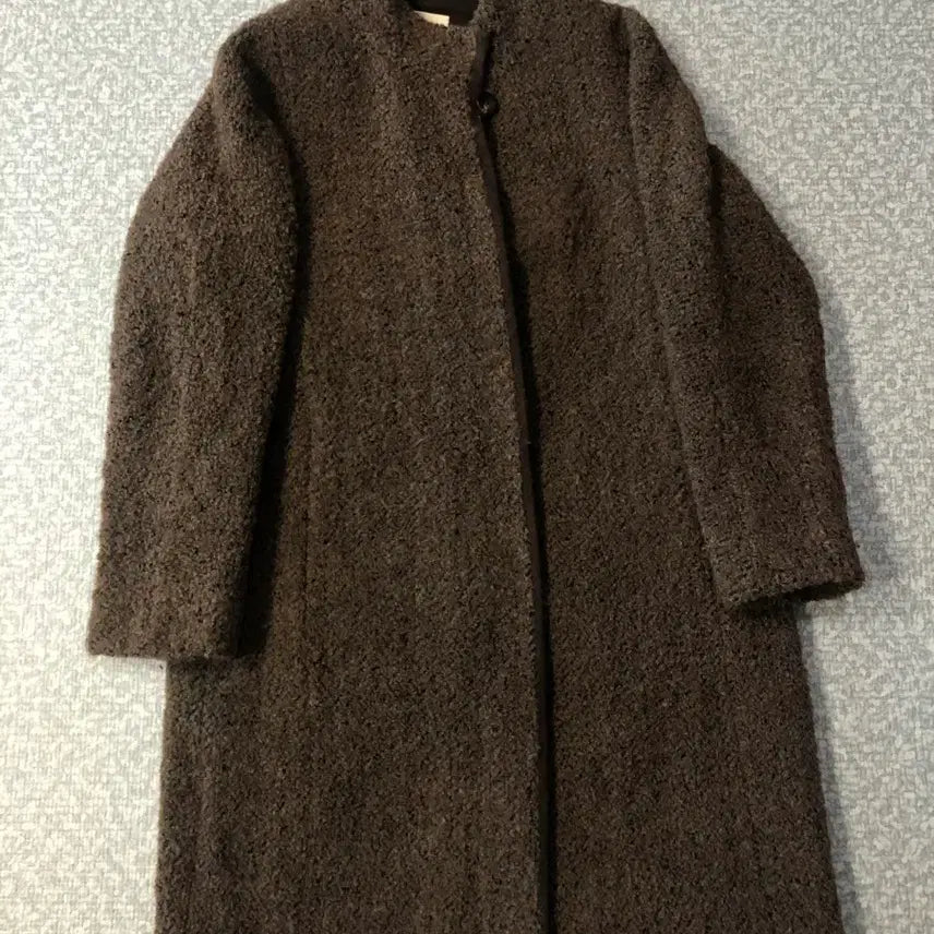 [BUNJANG] ISAE Alpaca Boucle Teddy Coat - Brown / 이새 ISAE 알파카 부클 초코맛 테디 코트 브라운 겨울 자연주의 쿠앤크