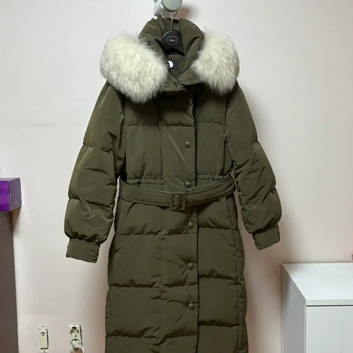 [BUNJANG] DUEL Natural Fur Long Down Jacket (Size 55) / 듀엘 천연모피퍼 롱패딩 거위다운(55)