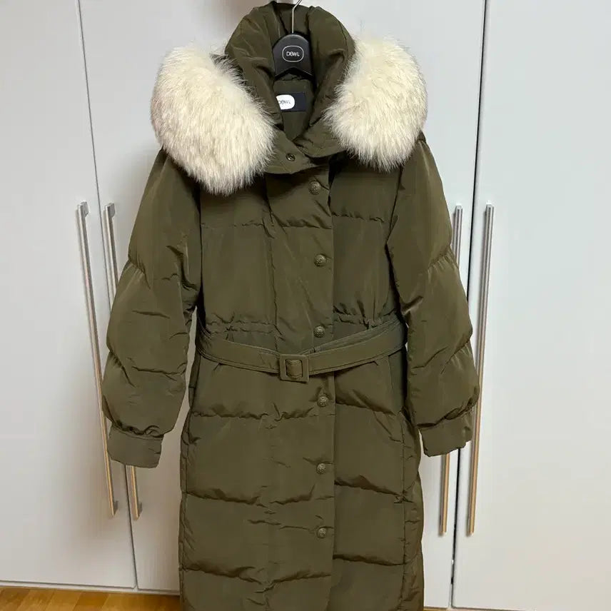 [BUNJANG] DUEL Natural Fur Long Down Jacket (Size 55) / 듀엘 천연모피퍼 롱패딩 거위다운(55)