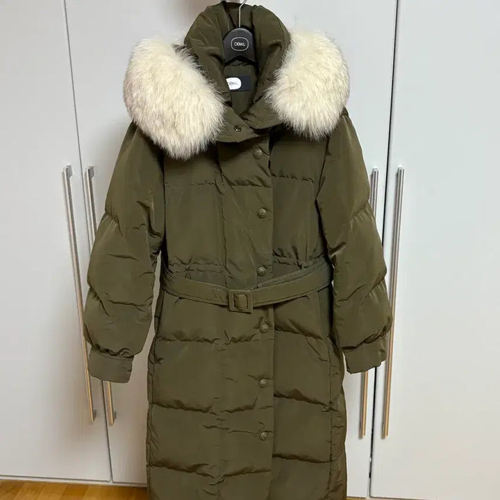 [BUNJANG] DUEL Natural Fur Long Down Jacket (Size 55) / 듀엘 천연모피퍼 롱패딩 거위다운(55)
