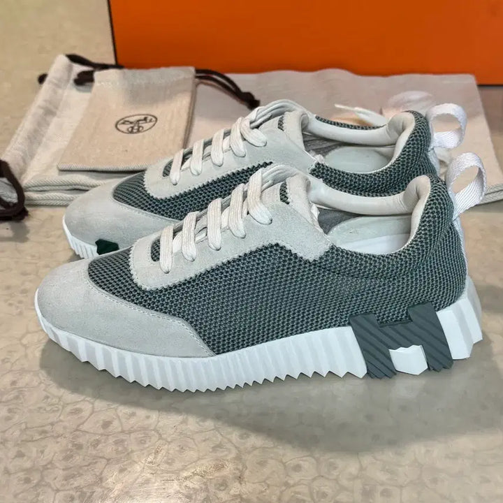 [BUNJANG] Hermes Bouncing Verre De Blanc Sneakers / (새상품급) 에르메스 바운싱 베르도으블랑 36