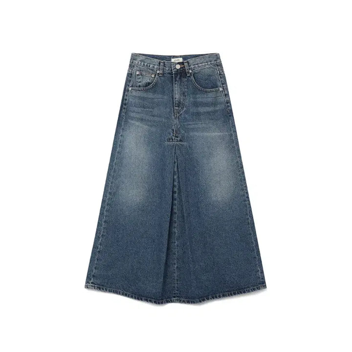 [BUNJANG] FRONT TUCK SLIM SKIRT / BLUE / 마이스 FRONT TUCK SLIM SKIRT / BLUE