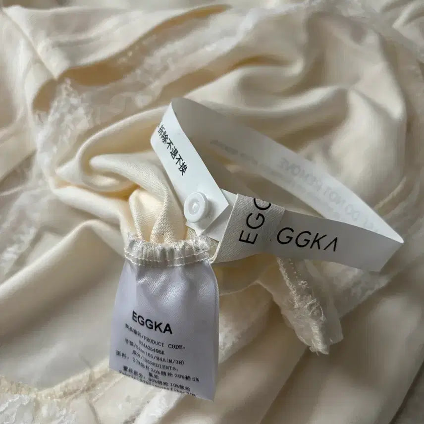 [BUNJANG] EGGKA Lace Layered Tee Apricot M / (새상품)EGGKA 레이스 레이어드 티 (apricot, M)