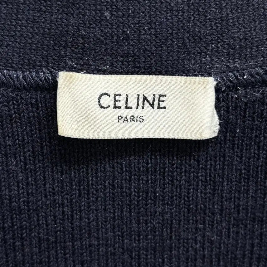 [BUNJANG] Celine Wool College Cardigan (XL, Navy) / [XL]셀린느 울 컬리지 가디건