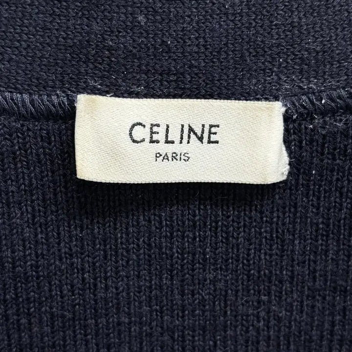 [BUNJANG] Celine Wool College Cardigan (XL, Navy) / [XL]셀린느 울 컬리지 가디건