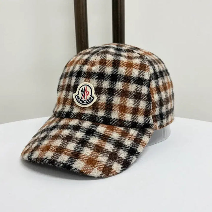 [BUNJANG] Moncler Check Pattern Wool Ball Cap / [OS]몽클레어 체크패턴 울 볼캡