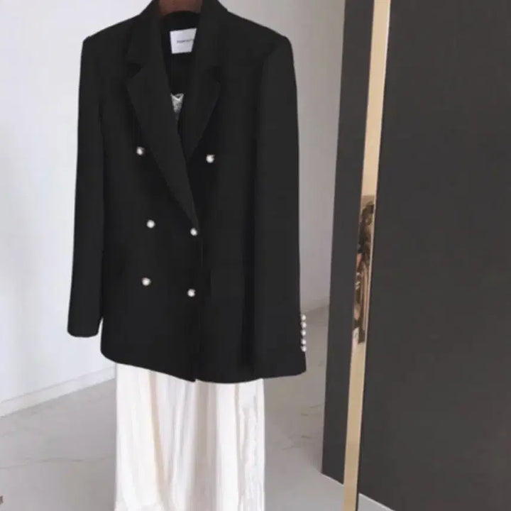 [BUNJANG] RoseFactory Stitch Jacket S Black Pearl Button / 로즈팩토리 스티치 자켓 S 진주 버튼 블랙 아네로즈 시에 로즈니 로아르