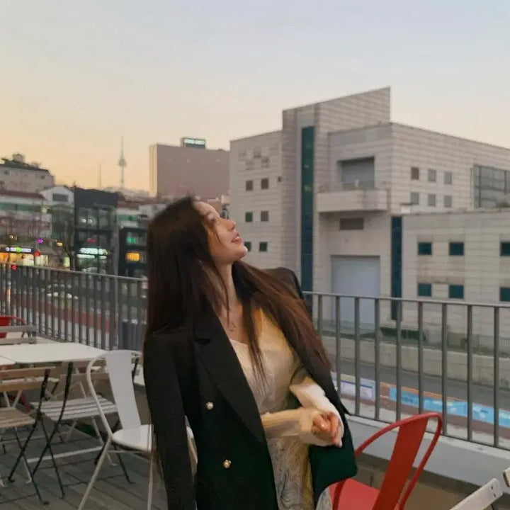 [BUNJANG] RoseFactory Stitch Jacket S Black Pearl Button / 로즈팩토리 스티치 자켓 S 진주 버튼 블랙 아네로즈 시에 로즈니 로아르