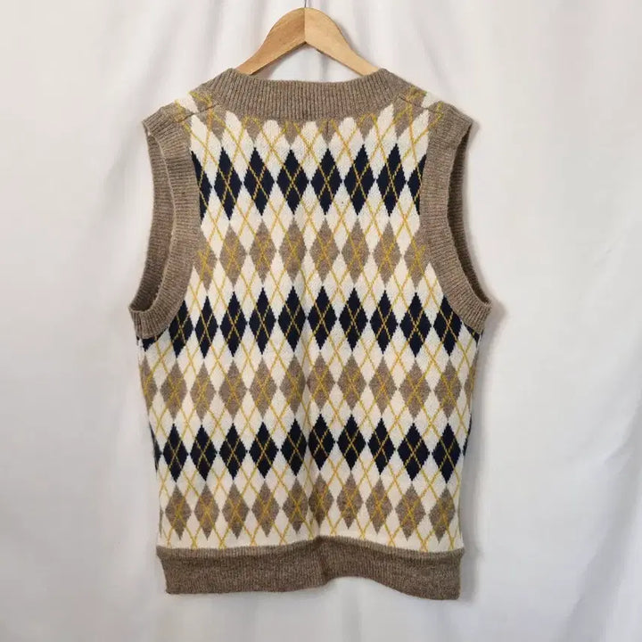 [BUNJANG] Naning9 Argyle Check Knit Vest / 난닝구 아가일 체크 니트 조끼 베스트