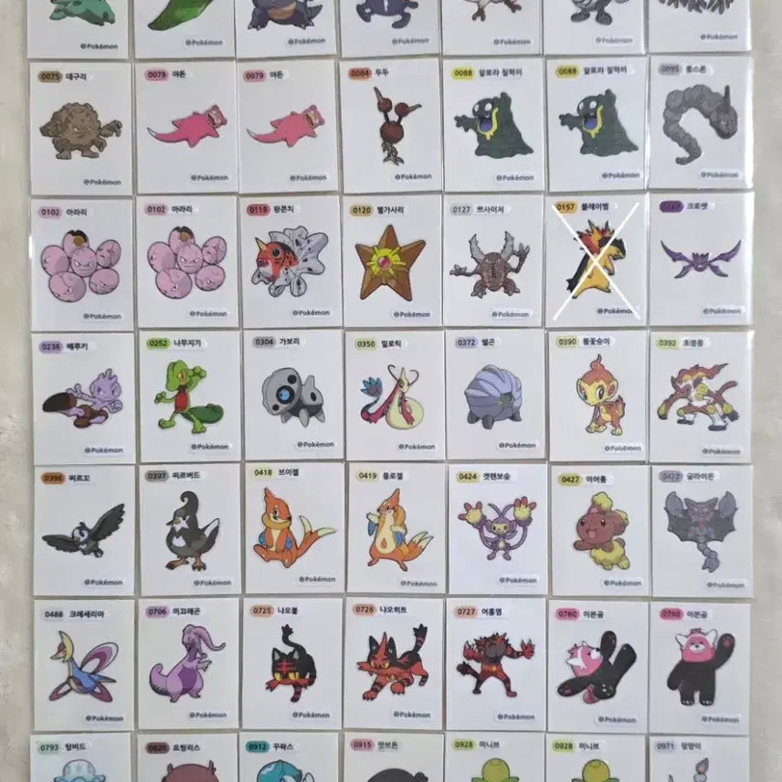 [BUNJANG] Pokemon Tteokbokki Sticker Set / 포켓몬스터 띠부띠부씰 스티커