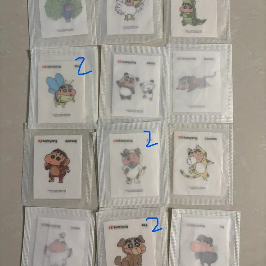 [BUNJANG] Samyang Animal Zzangu Ttibuseel Bundle Set / 일괄) 미개봉 삼양 동물짱구 띠부씰
