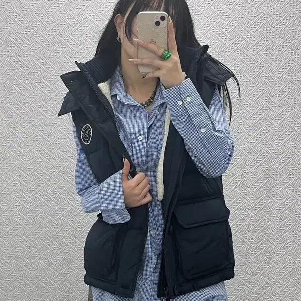 [BUNJANG] Abercrombie & Fitch C08366 Padded Vest / 아베크롬비 올드스쿨 모던캐주얼 양털 패딩 조끼 S C08366