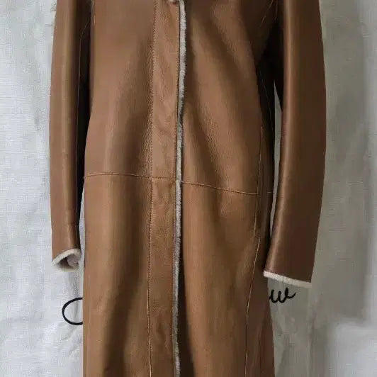 [BUNJANG] ROBO Brown Reversible Long Coat / (텍 있는 새상품) ROBO 무스탕 리버시블 롱 코트 브라운