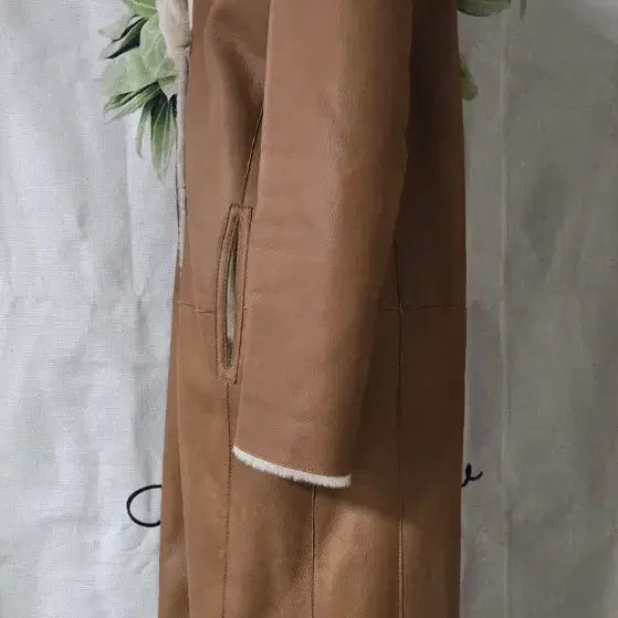 [BUNJANG] ROBO Brown Reversible Long Coat / (텍 있는 새상품) ROBO 무스탕 리버시블 롱 코트 브라운