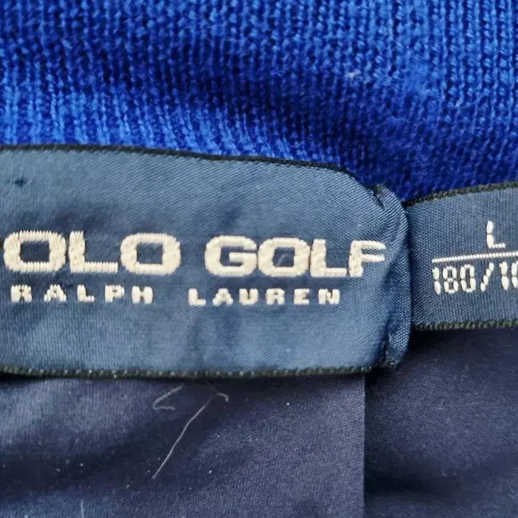 [BUNJANG] Polo Ralph Lauren Golf Blue Knit Zip-Up Jacket / 폴로 랄프로렌 골프 블루 니트 집업