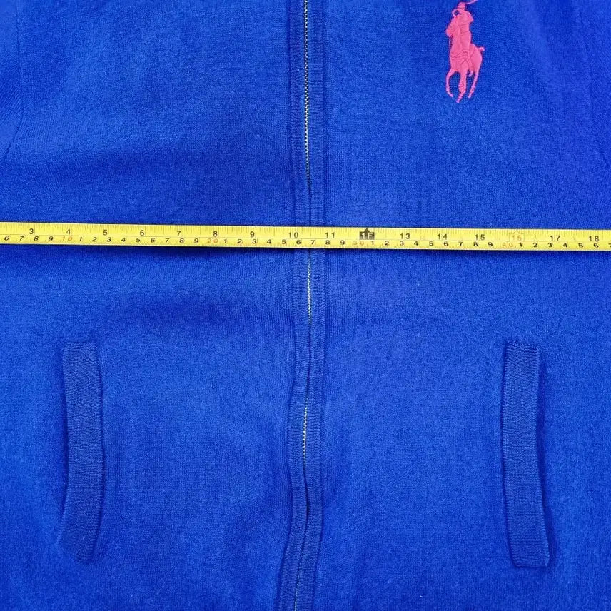 [BUNJANG] Polo Ralph Lauren Golf Blue Knit Zip-Up Jacket / 폴로 랄프로렌 골프 블루 니트 집업