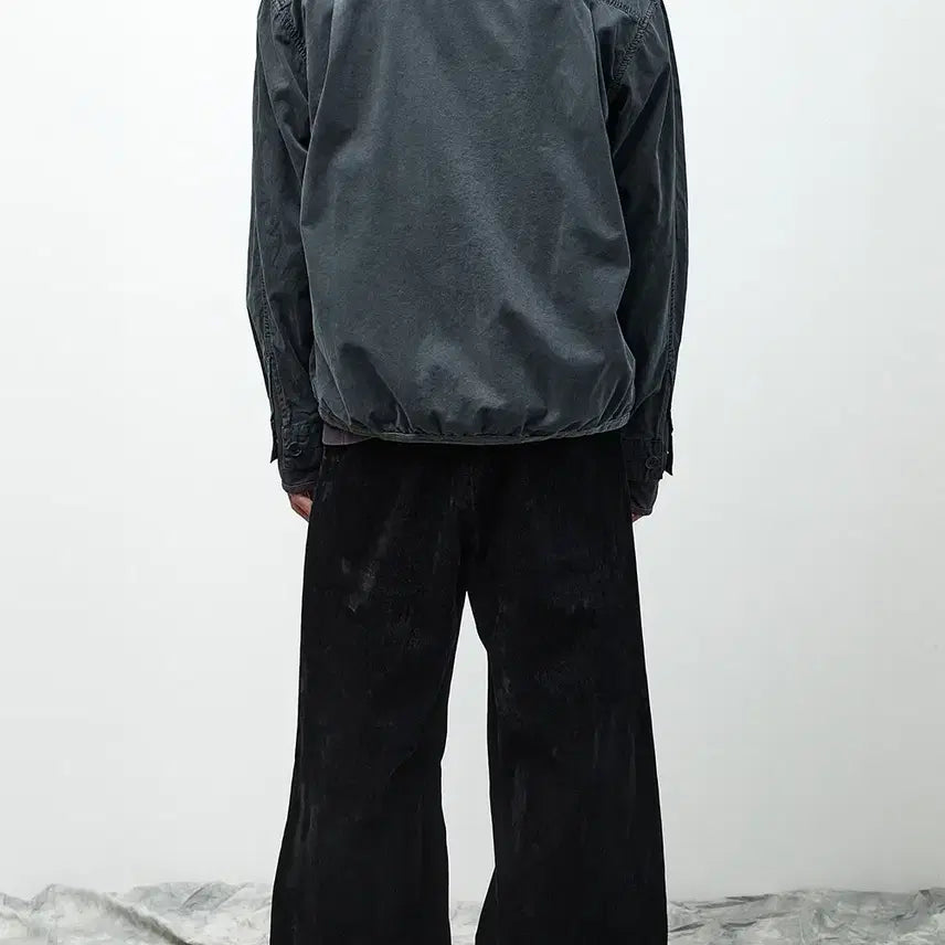 [BUNJANG] Hatching Room Regular Trouser Velvet Denim Black / 해칭룸  Regular Trouser Velvet Denim Black