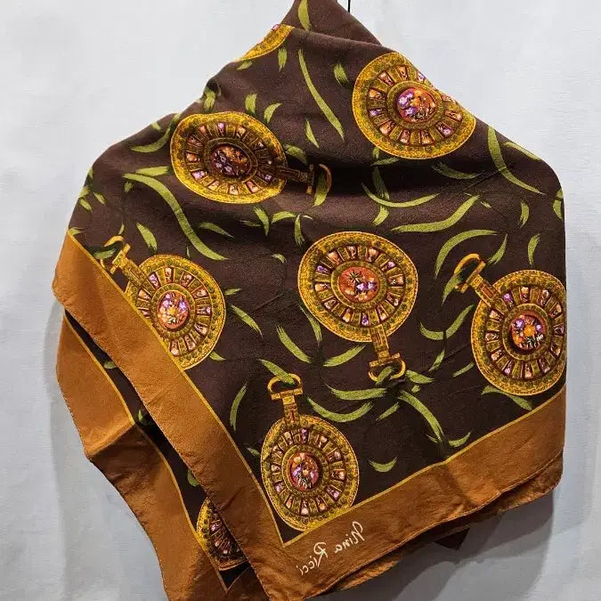 [BUNJANG] Nina Ricci Silk Scarf / 니나리찌 천연실크100 사각스카프