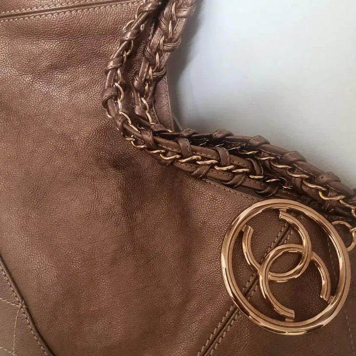 [BUNJANG] Chanel Gold Brown Shoulder Bag / 정품 샤넬 골드브라운매달 숄더백