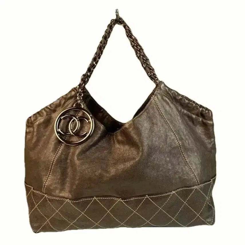 [BUNJANG] Chanel Gold Brown Shoulder Bag / 정품 샤넬 골드브라운매달 숄더백