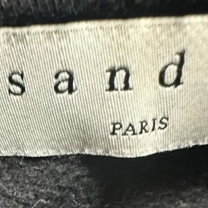 [BUNJANG] Sandro Black Velvet Embellished Fleece Hoodie / 산드로 블랙 벨벳 포인트 기모후드티