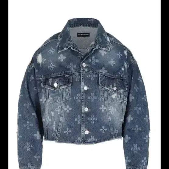 [BUNJANG] Surgery Monogram Clover Trucker Denim Jacket / [정가248,000]써저리 모노그램 클로버 트러커 데님 자켓