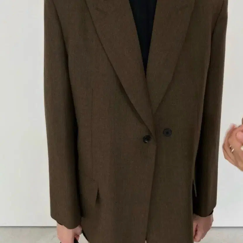 [BUNJANG] London Flat Single Lapel Jacket Khaki / 런던플랏 싱글 라펠 자켓 카키