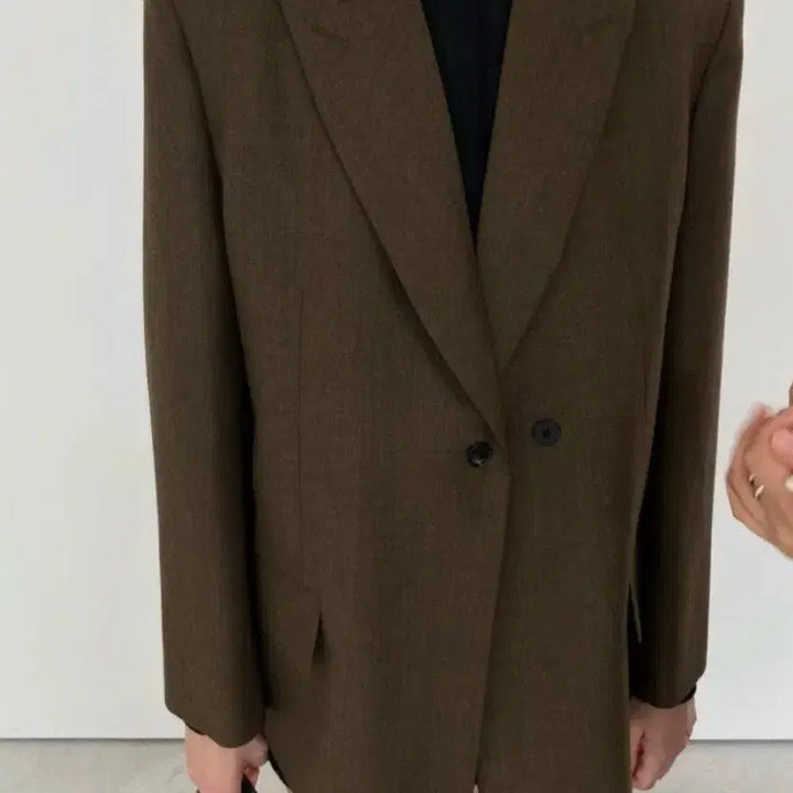 [BUNJANG] London Flat Single Lapel Jacket Khaki / 런던플랏 싱글 라펠 자켓 카키