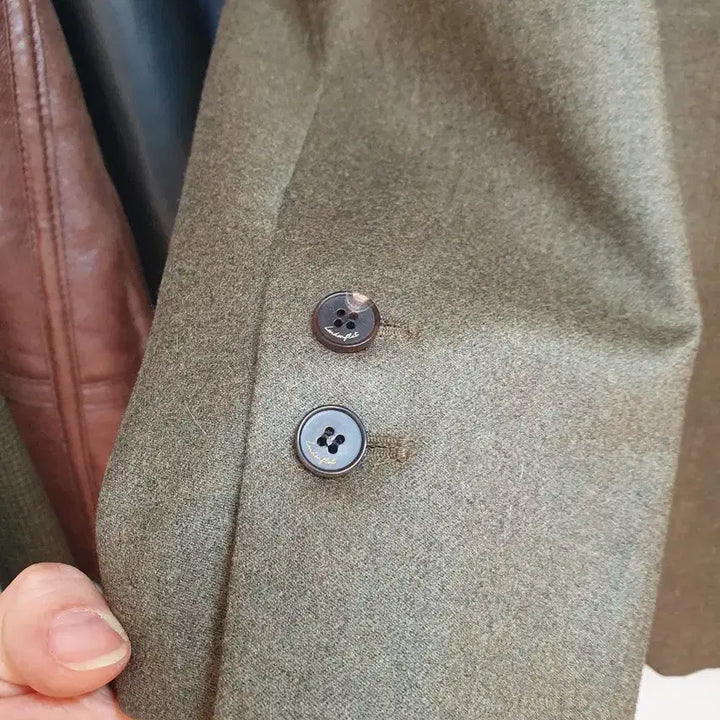 [BUNJANG] London Flat Single Lapel Jacket Khaki / 런던플랏 싱글 라펠 자켓 카키