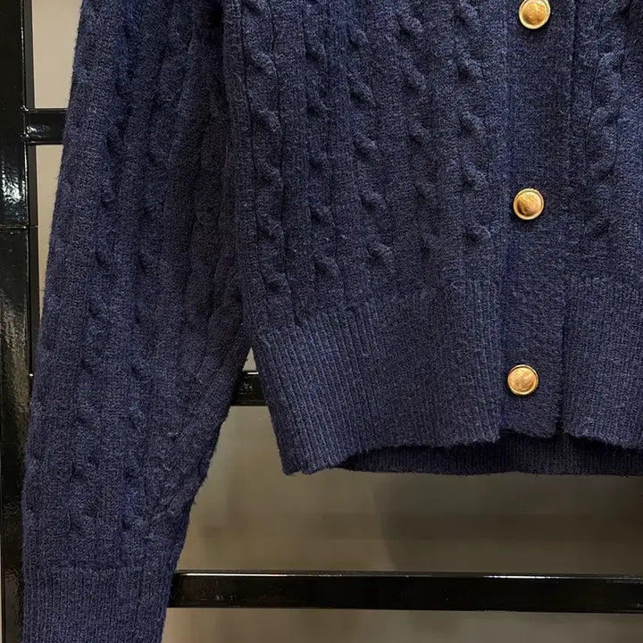 [BUNJANG] RoraRora Cropped Cable Knit Cardigan / (F) 로라로라 크롭 케이블 니트 2.9