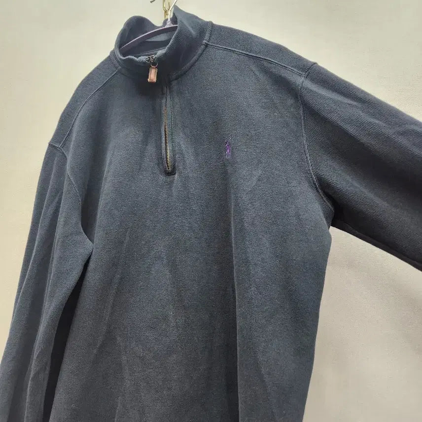[BUNJANG] Polo Ralph Lauren Logo Knit Cotton Half Zip Sweater / 폴로랄프로렌 로고 니트 코튼 반집업 M(XL)