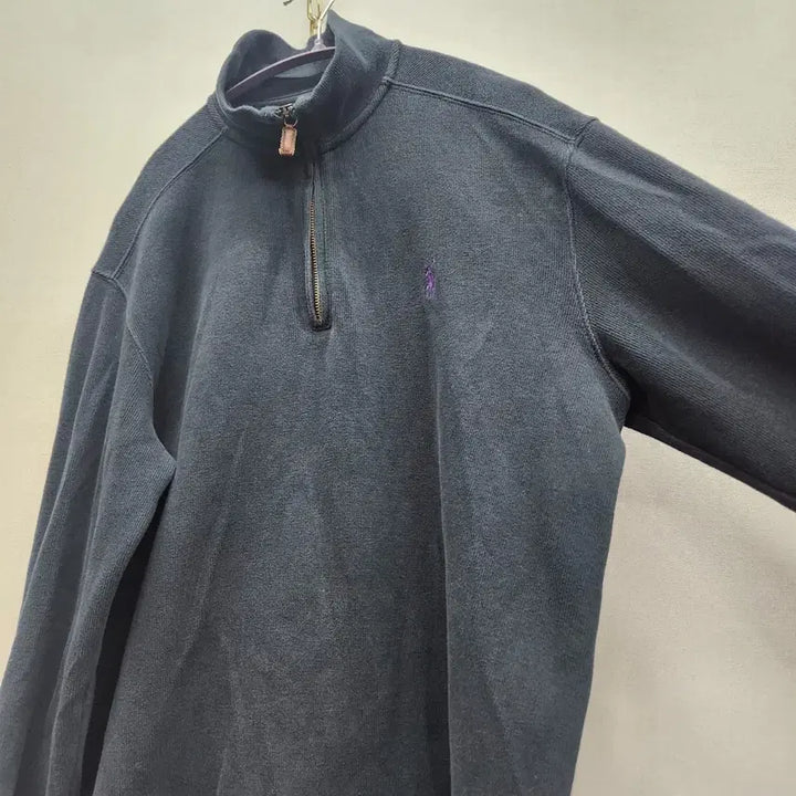 [BUNJANG] Polo Ralph Lauren Logo Knit Cotton Half Zip Sweater / 폴로랄프로렌 로고 니트 코튼 반집업 M(XL)