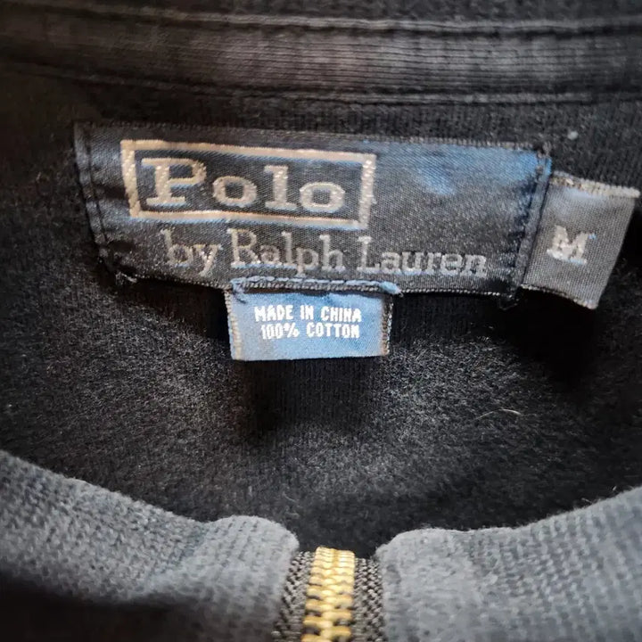 [BUNJANG] Polo Ralph Lauren Logo Knit Cotton Half Zip Sweater / 폴로랄프로렌 로고 니트 코튼 반집업 M(XL)