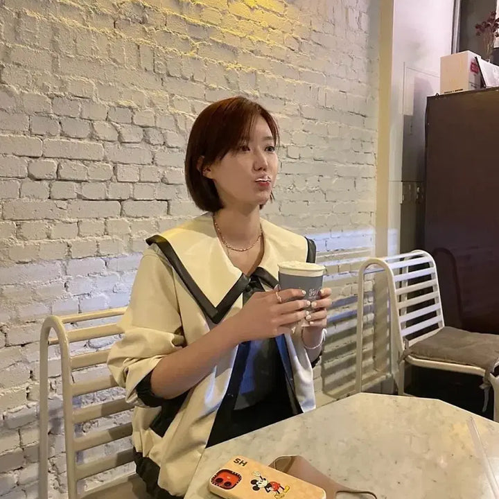 [BUNJANG] Jaehee Jaehee Eco Leather Jacket (Ivory) / 쟈니헤잇재즈 에코 레더 점퍼 아이보리 [임수향, 박하선 착용]