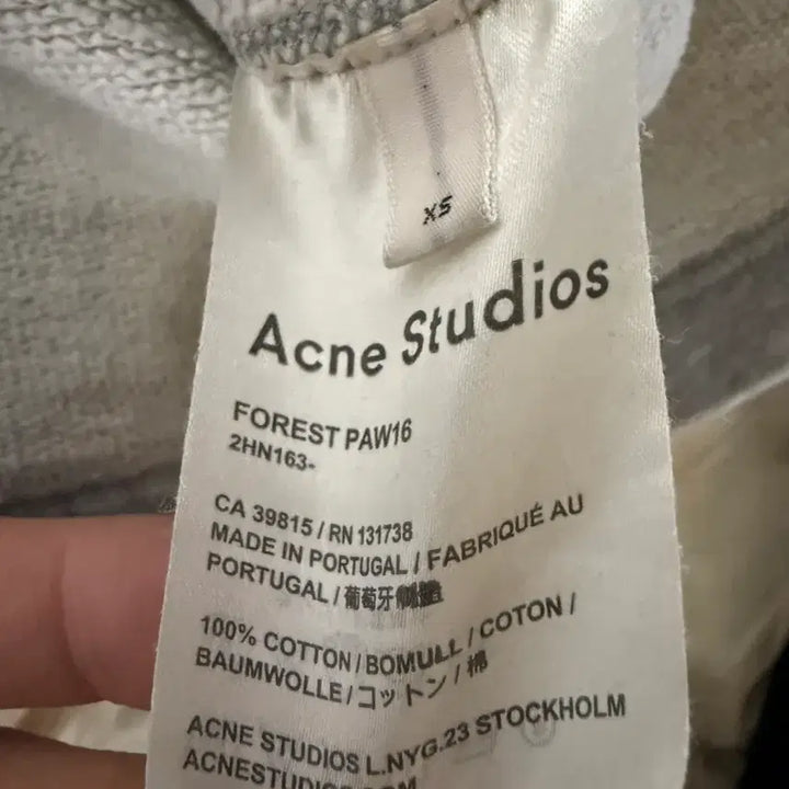 [BUNJANG] Acne Studios Forest Paw16 Gray Sweatshirt / Acne Studios 회색 맨투맨 티셔츠